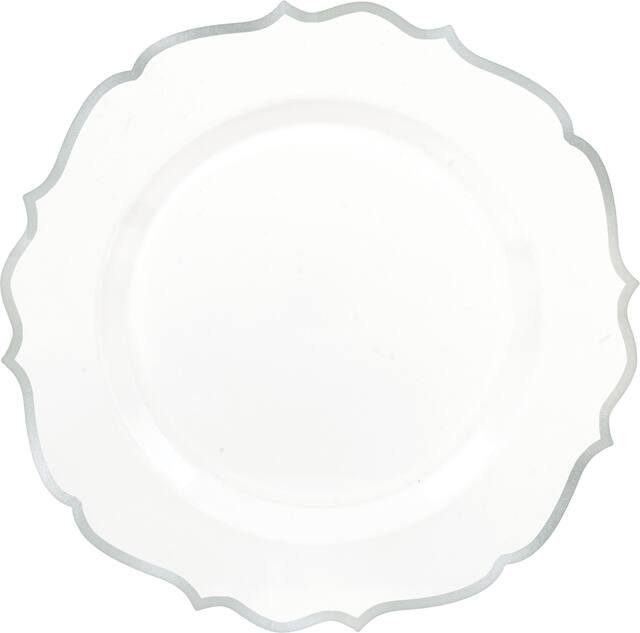 20CT 8"PLATE WHT ORN