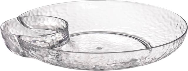 Premium Hammed Plastic Chip Dip Tray for Birthday, Party, Anniversary, 5 1/2 x 2 1/2-in Front_Elevated