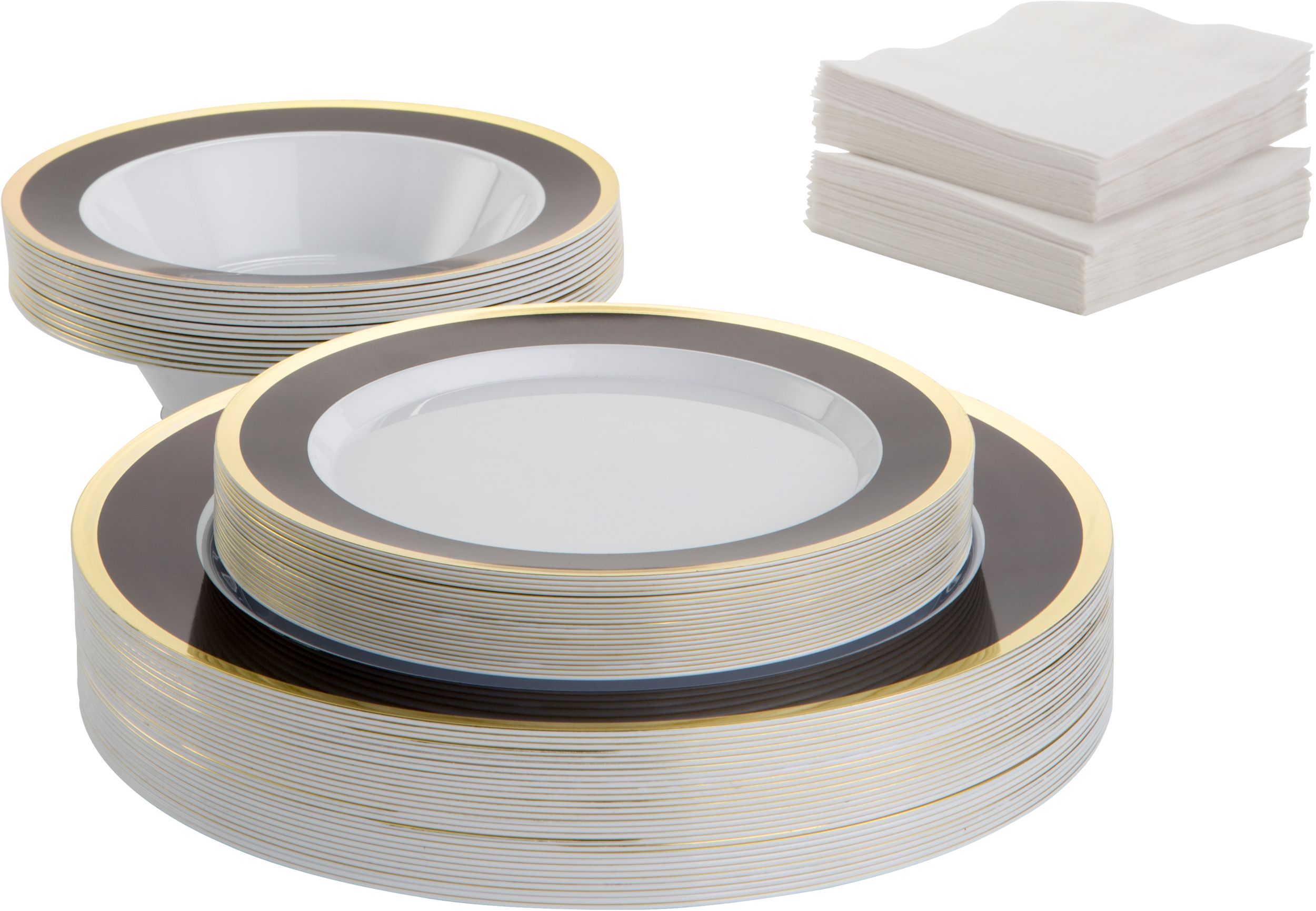 10" PLT WHT/RED 10CT
