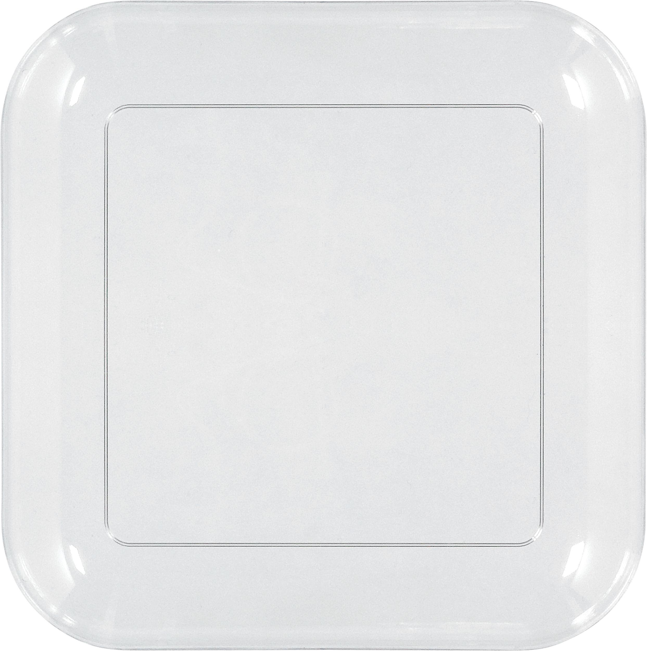 Big Party Pack Plastic Dessert Plates for Birthdays/Themed Parties/Brunches, Clear, 32-pk Overhead_Flat