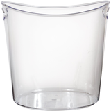 Oval Plastic Ice Bucket, Clear, 9-in, for Christmas/Thanksgiving/New Year's Eve/Birthday Party Front_Elevated