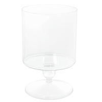 Cylinder Plastic Reusable Container, Clear, 48-oz, for Birthday/Baby Shower/Wedding Front_Elevated