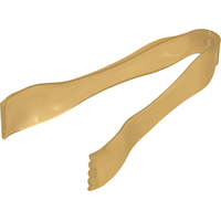 Mini-pinces en plastique, anniversaires, service des aliments, doré, 6 1/4 po Front_Three_Fourths_Angled_Left