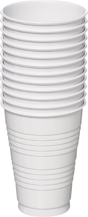 White Plastic Cups, 50-ct | Party City