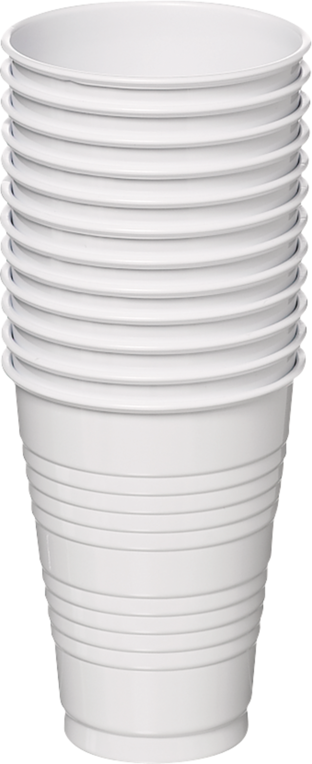White Plastic Cups, 50ct Party City