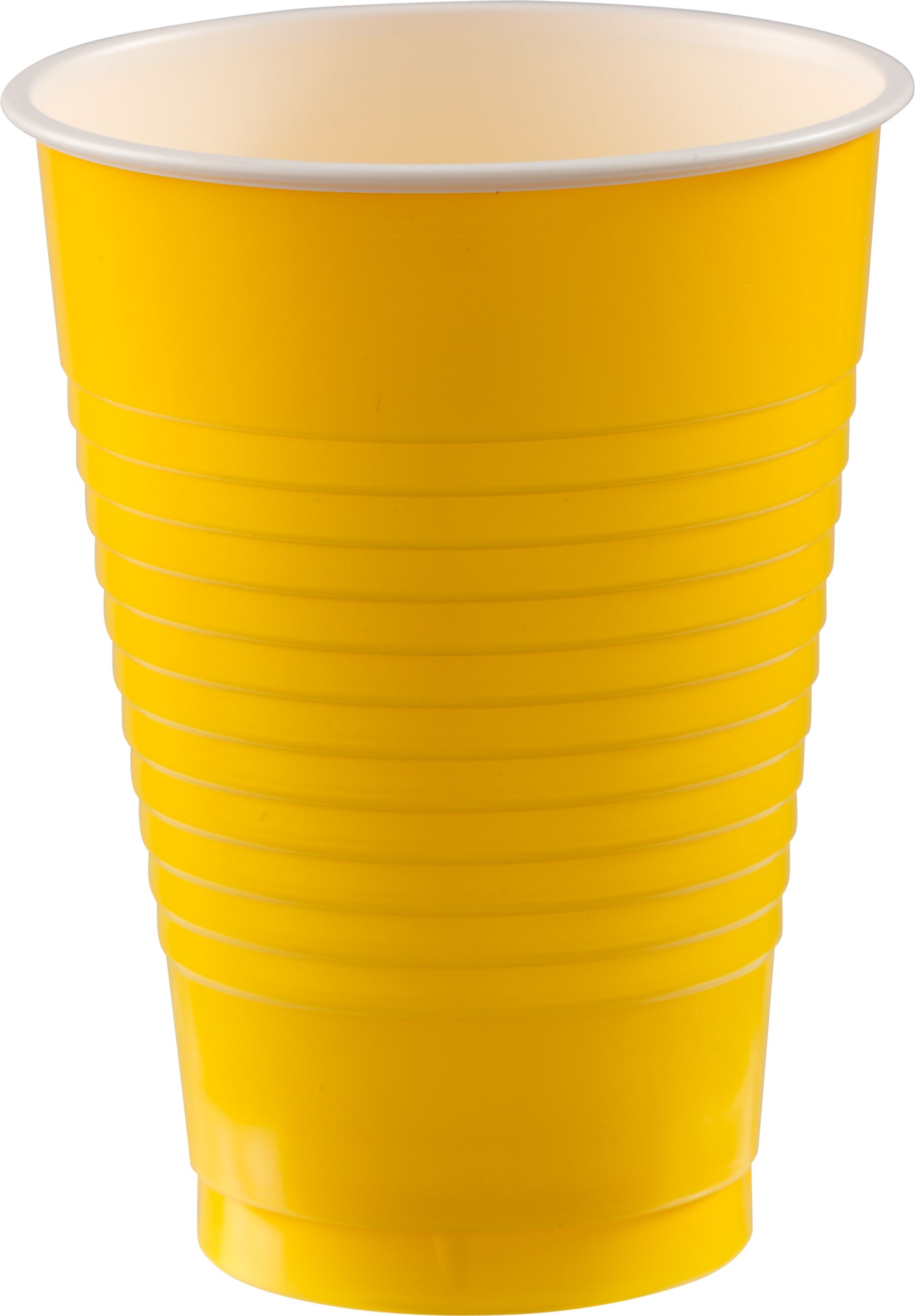 Verres en plastique, jaune soleil, paq. 50 Front_Elevated