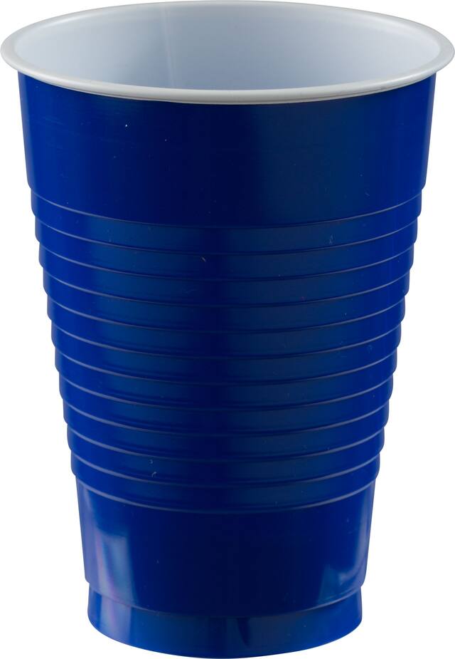 Verres en plastique, bleu royal, paq. 50 Front_Elevated