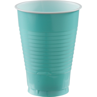 Big Party Pack Plastic Cups, Assorted Colours, 12-oz, 50-pk, for Christmas/Thanksgiving/New Year's Eve/Birthday Party