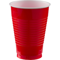 Red Plastic Cups, 50-ct Front_Elevated