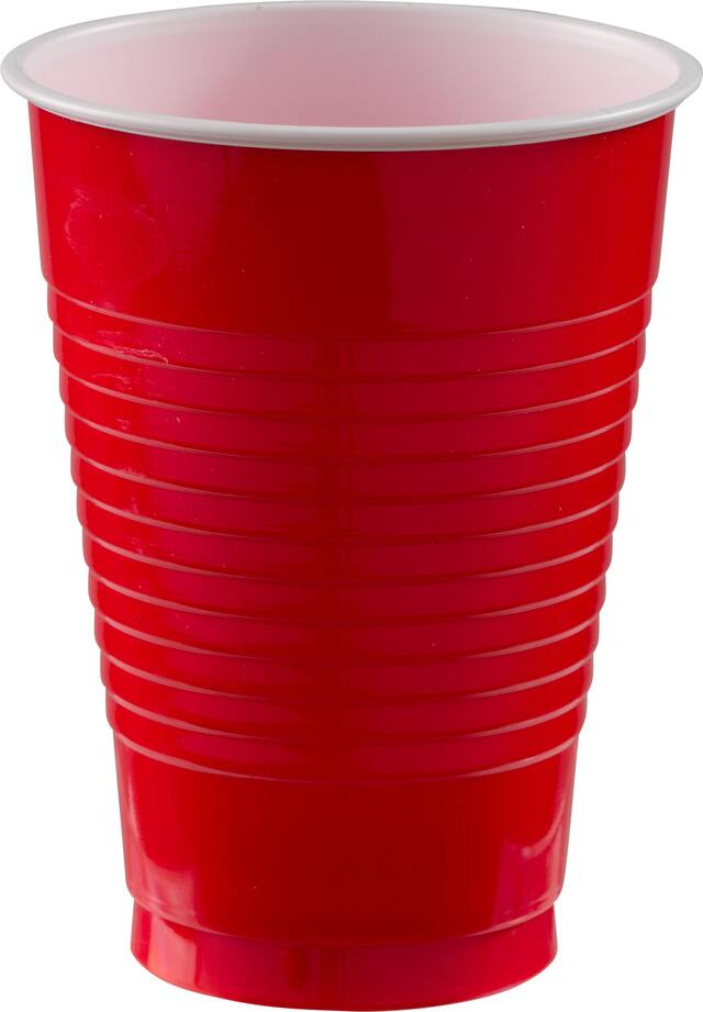 Verres en plastique, rouge, paq. 50 Front_Elevated