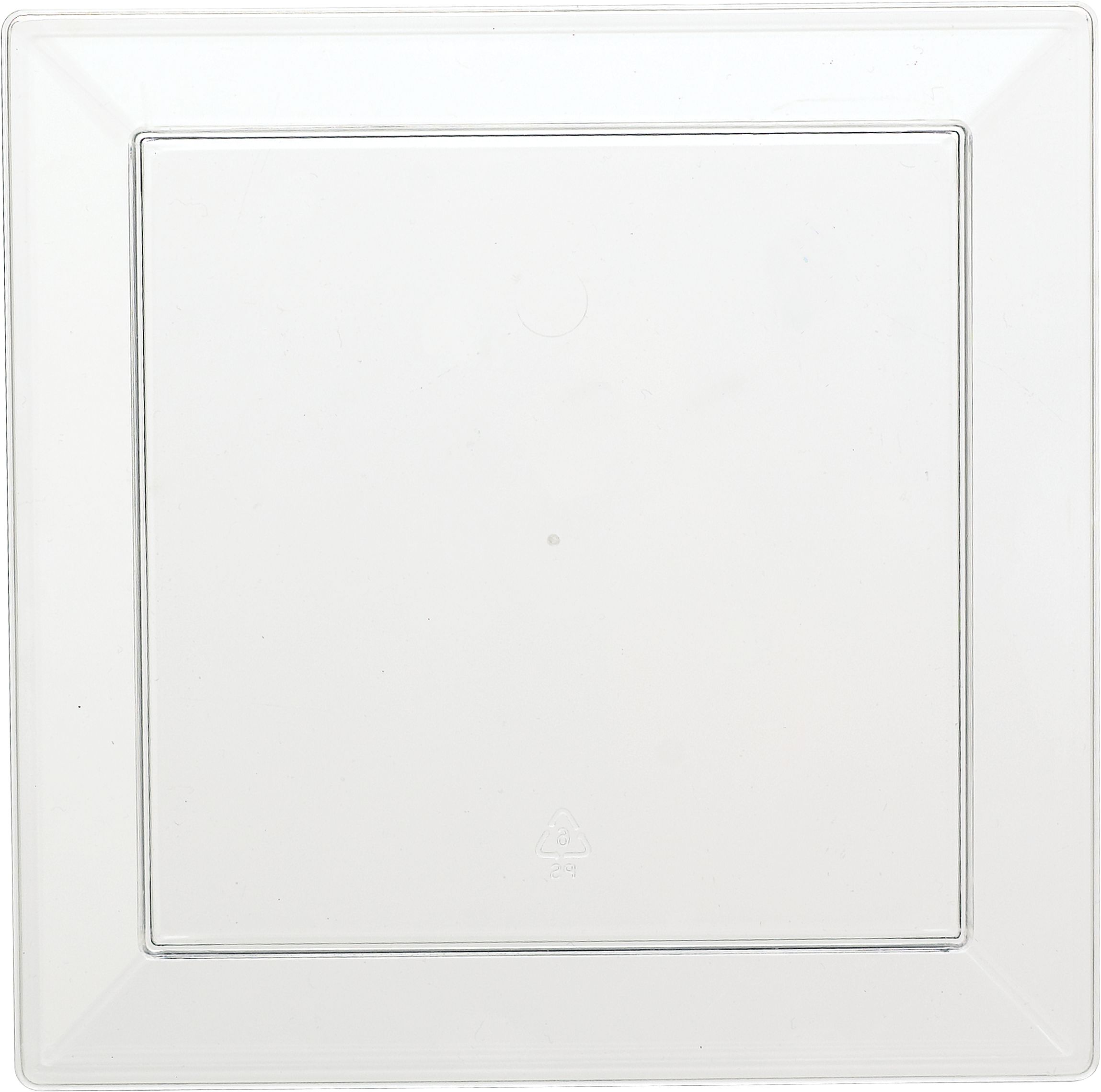 Clear Plastic Appetizer Plates, 10-pk Overhead_Flat