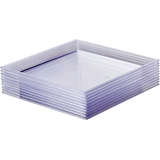 Clear Plastic Appetizer Plates, 10-pk Front_Angled_Left