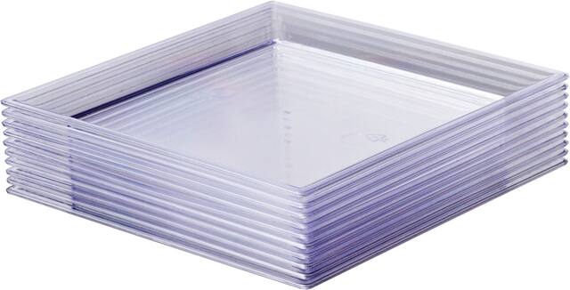 Assiettes en plastique transparent pour amuse-gueule, paq. 10 Front_Angled_Left