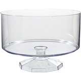 Round Plastic Reusable Container, Clear, 80-oz, for Birthday/Baby Shower/Wedding Front_Elevated
