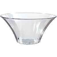 Flared Cylinder Plastic Reusable Container, Clear, 70-oz, for Birthday/Baby Shower/Wedding
