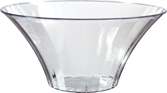 Flared Cylinder Plastic Reusable Container, Clear, 70-oz, for Birthday/Baby Shower/Wedding Front_Elevated