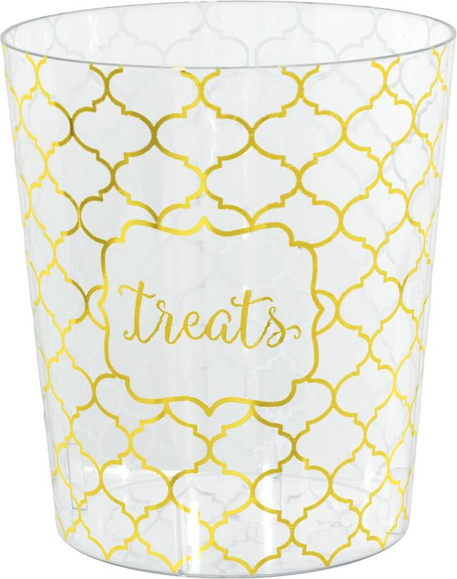 Contenant cylindrique en plastique métallique marocain Front_Elevated