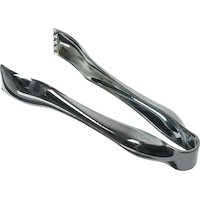 Plastic Reusable Mini Serving Tongs, Silver, 6-in, 3-pk, for Christmas/Thanksgiving/New Year's Eve/Birthday Party