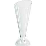 Mini Clear Plastic Cone Cups with Stands, 40-pk Front_Angled_Left