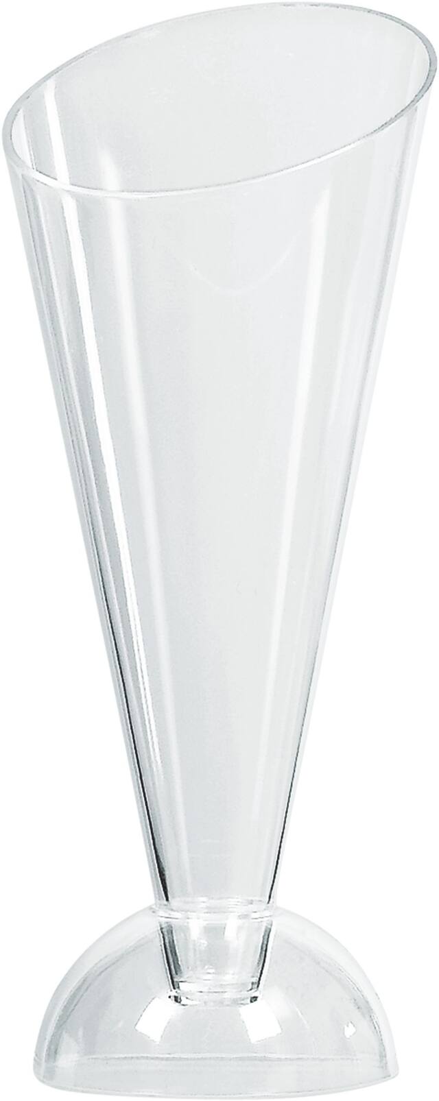 Mini Clear Plastic Cone Cups with Stands, 40-pk Front_Angled_Left