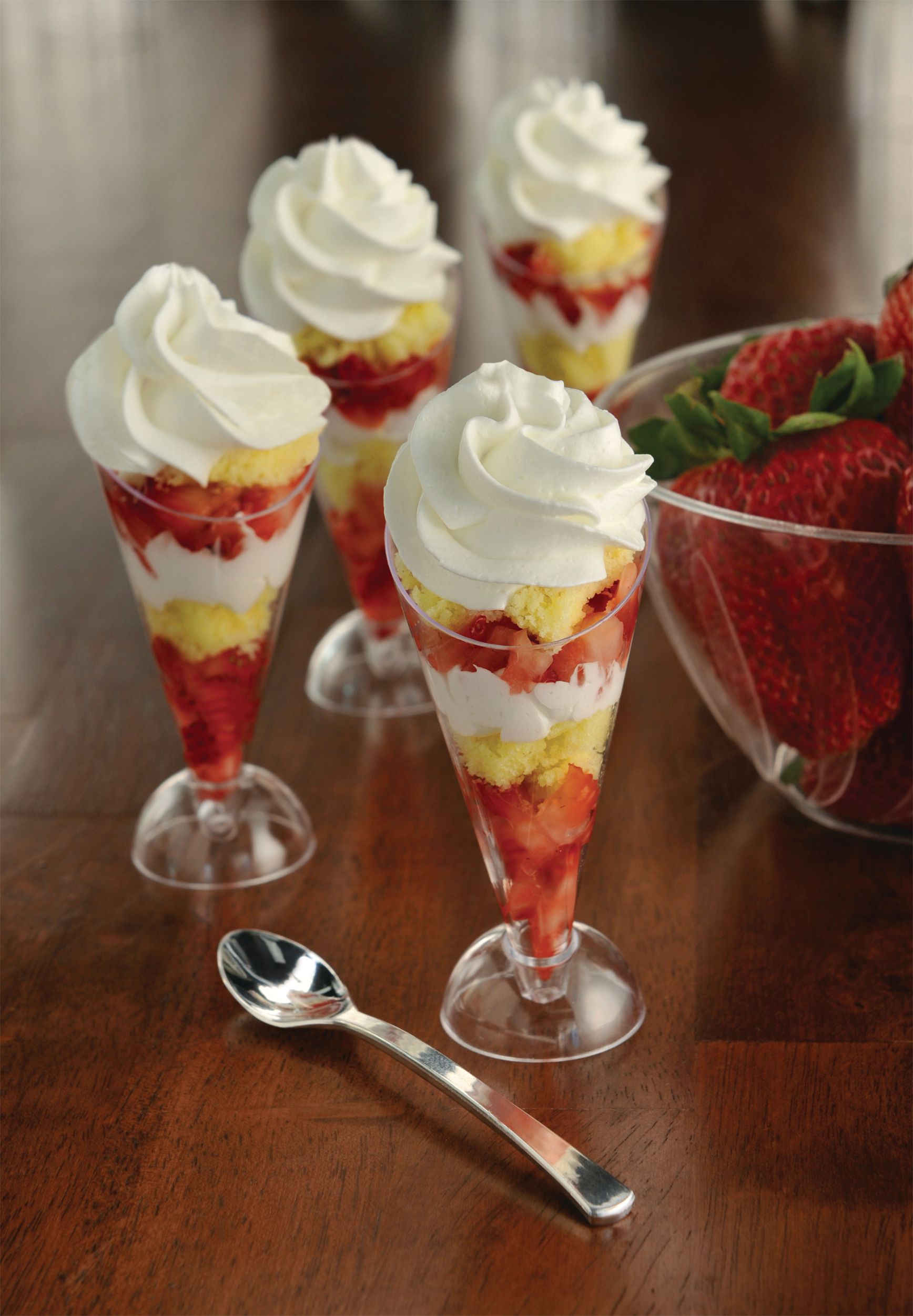 Mini Clear Plastic Cone Cups with Stands, 40-pk Overhead_Plunge