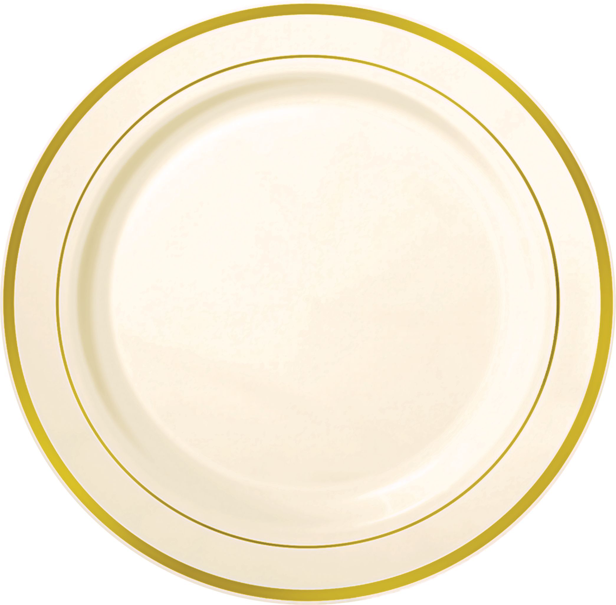 Round Bordered Trimmed Plastic Reusable Dinner Plates, Assorted Colours, 12-in, 10-pk, for Christmas/Thanksgiving/New Year's Eve/Birthday Party