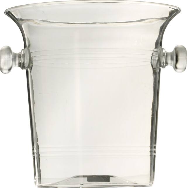 Clear Plastic Ice Bucket Front_Elevated