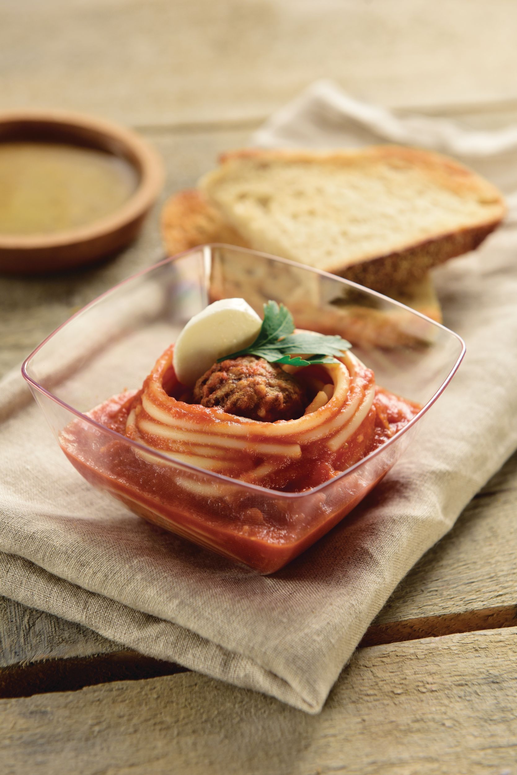 Square Mini Plastic Reusable Bowls, Clear, 4-in, 10-pk, for Christmas/Thanksgiving/New Year's Eve/Easter/Birthday Party Overhead_Plunge