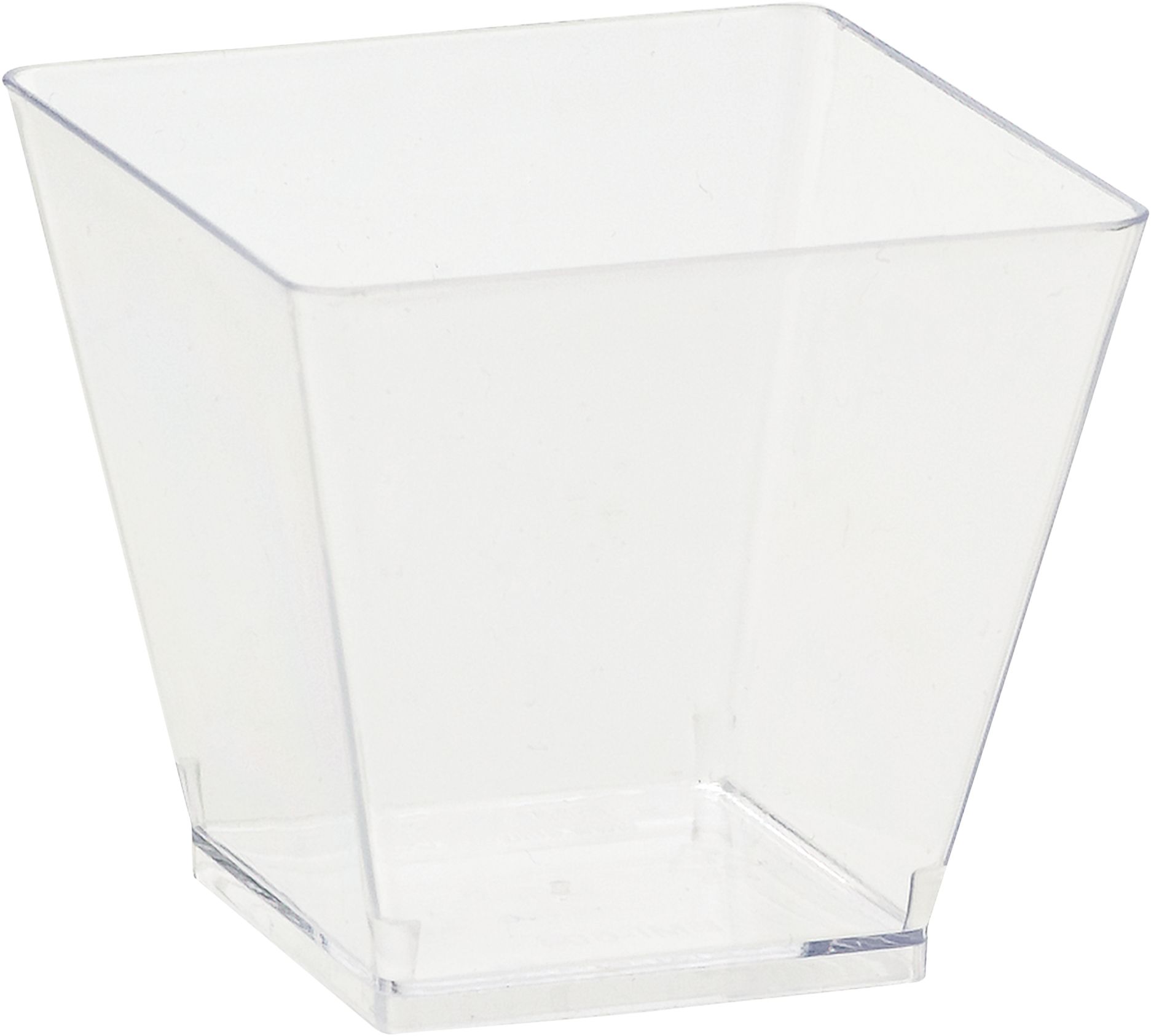 Bols miniatures de forme cubique en plastique, paq. 40 Front_Angled_Right