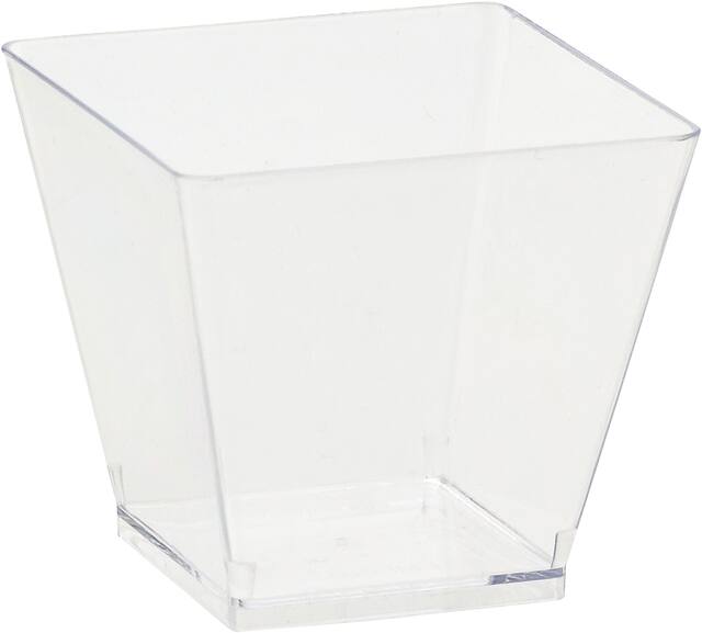 Bols miniatures de forme cubique en plastique, paq. 40 Front_Angled_Right