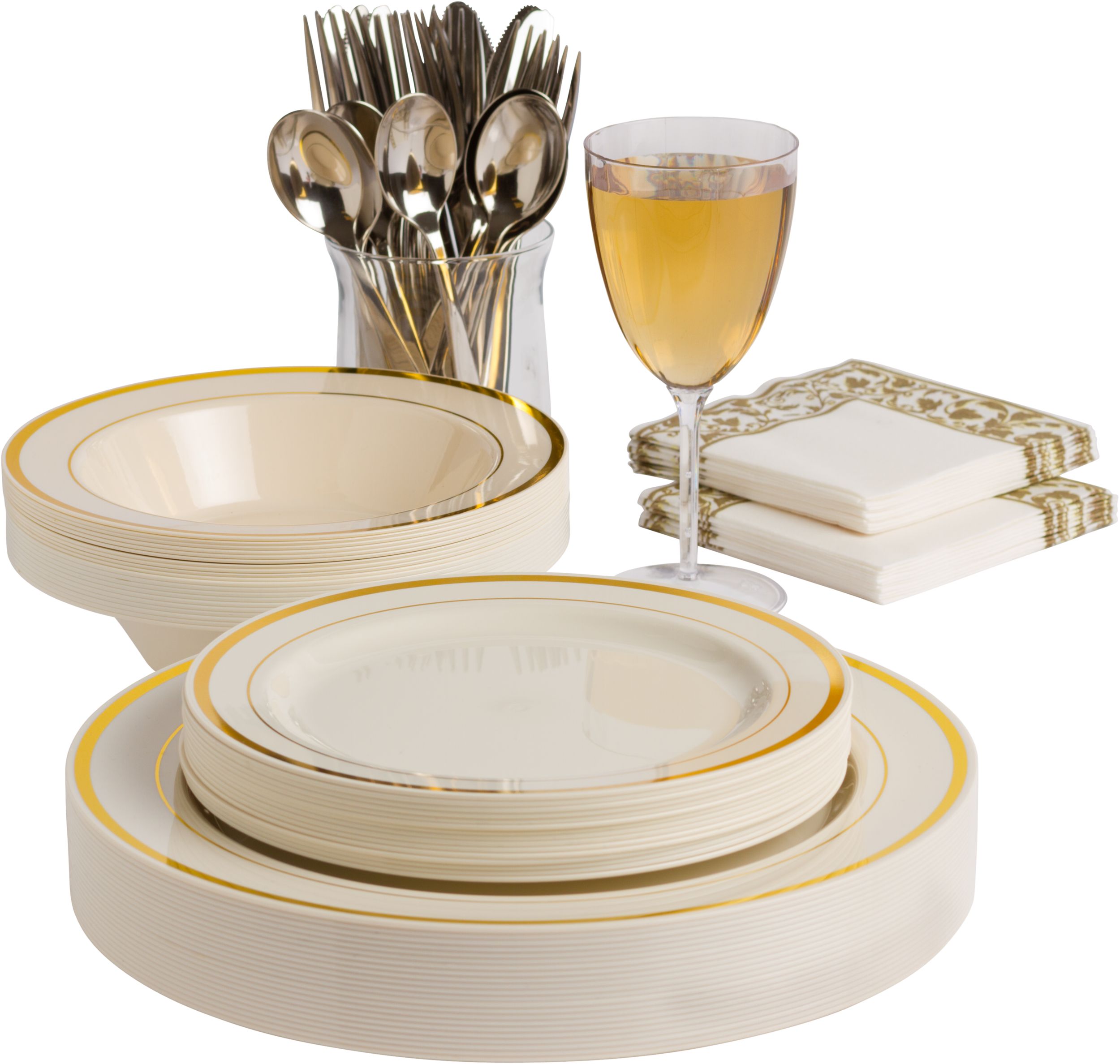 6"PLATE CRM/GLD 20