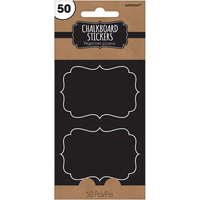 Autocollants tableau noir pour fêtes d'anniversaire, fête, anniversaire, 3 x 4 po, paq. 50