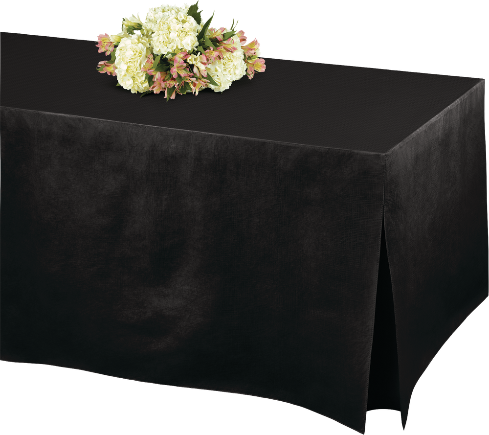 FlannelBacked Vinyl Fitted Table Cover, 72in Party City