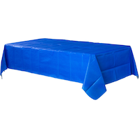 Rectangle Flannel-Backed Vinyl Reusable Table Cover, Assorted Colours, 54x108-in, for Christmas/Thanksgiving/New Year's Eve/Birthday Party