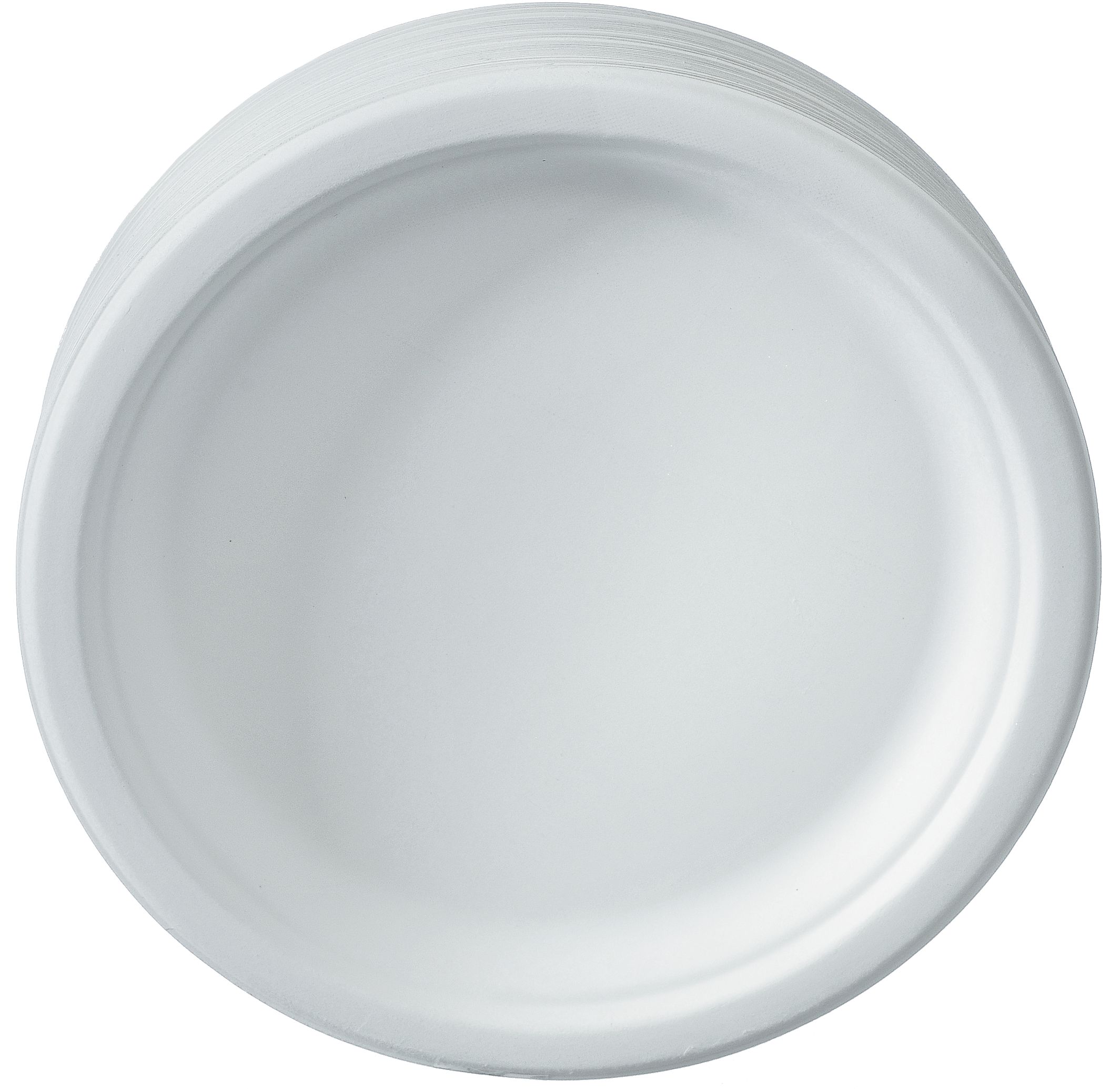 Assiettes à dîner écologiques en canne à sucre, blanc, paq. 50 Overhead_Plunge