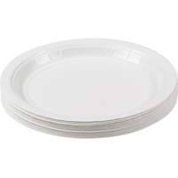 Big Party Pack Round Paper Disposable Lunch Plates, Assorted Colours, 9-in, 50-pk, for Christmas/Thanksgiving/New Year's Eve/Birthday Party Front_Elevated