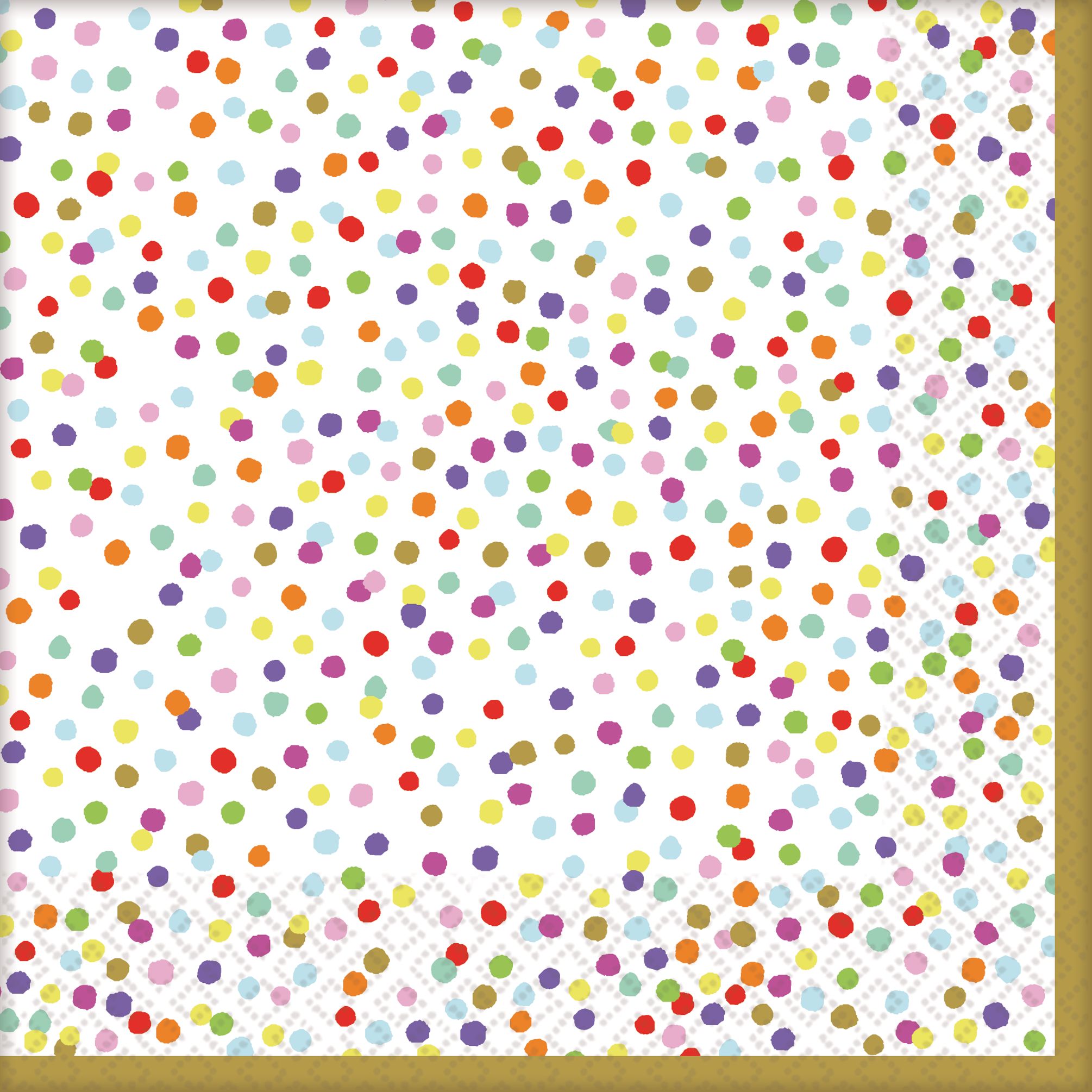 Rainbow Confetti Lunch Napkins, 36-pk Front_Flat