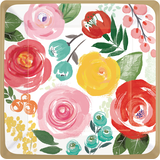 Assiettes à dessert Fleurs colorées, paq. 8 Overhead_Flat