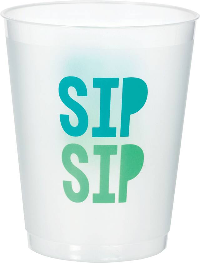 Shimmering Party Frosted Stadium Cups, 8-pk Front_Elevated