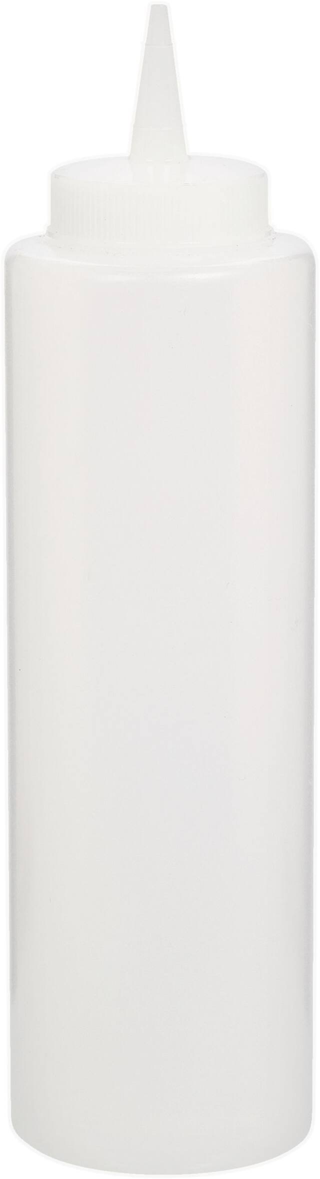 Plastic Reusable Squeeze Bottles, Clear, 16-oz, 2-pk, for Christmas/Thanksgiving/New Year's Eve/Birthday Party Front_Flat