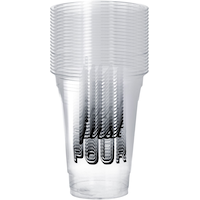 Verres en plastique, Mangez et savourez, paq. 20 Front_Flat