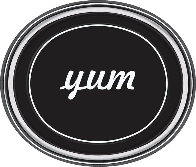 Eat and Enjoy Oval Appetizer Plates, 36-pk Overhead_Flat