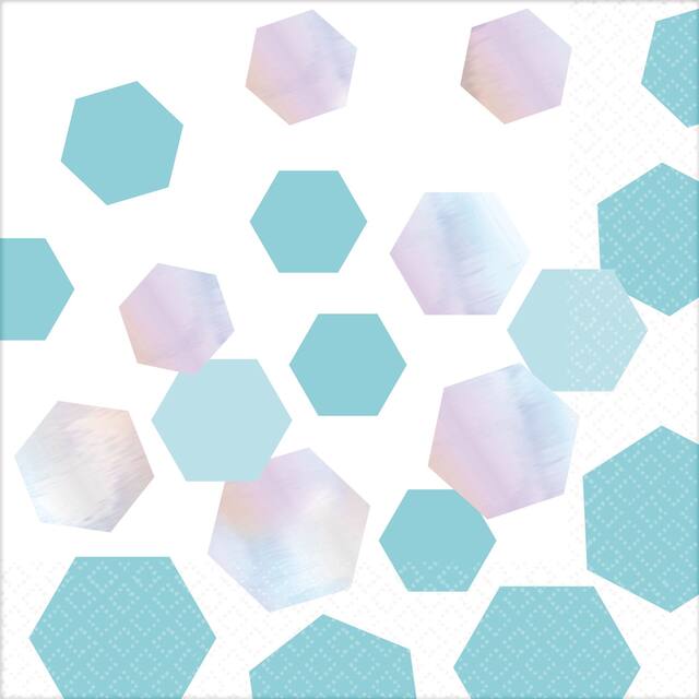 Serviettes à boissons Fête scintillante, paq. 16 Front_Flat