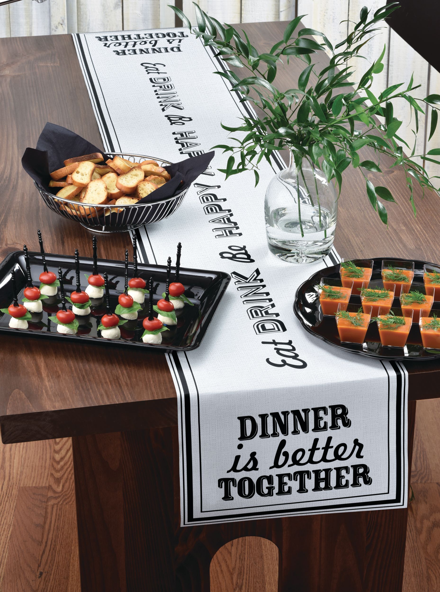 Eat & Enjoy Table Runner Overhead_Plunge