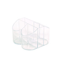 Durable Acrylic Plastic Cutlery Set & Napkin Caddy Holder Clear, 7.5-in, for Wedding/Baby Shower/Birthday Party/Engagement Party