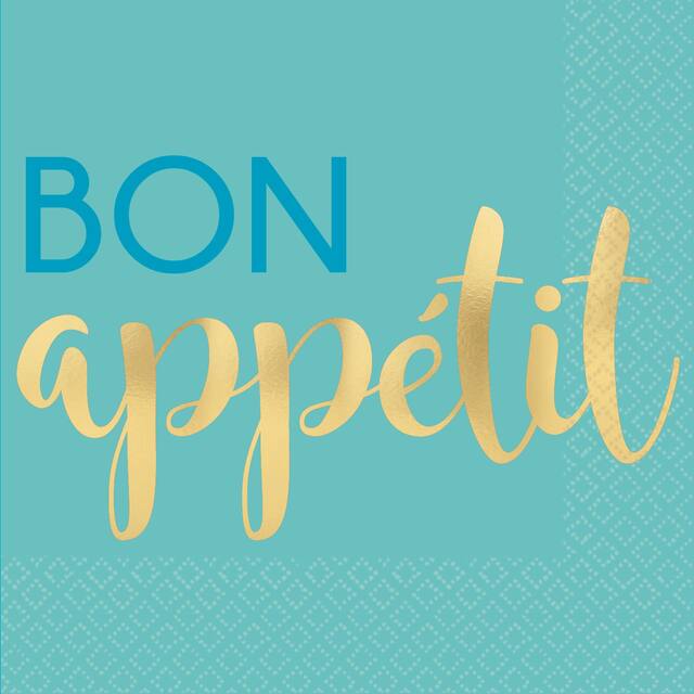 Bon Appetit Beverage Napkins, 16-pk Front_Flat