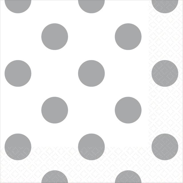 Serviettes de table à pois, paq. 16 Front_Flat