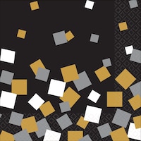 Serviettes à boisson carrés métalliques, paq. 16 Front_Flat