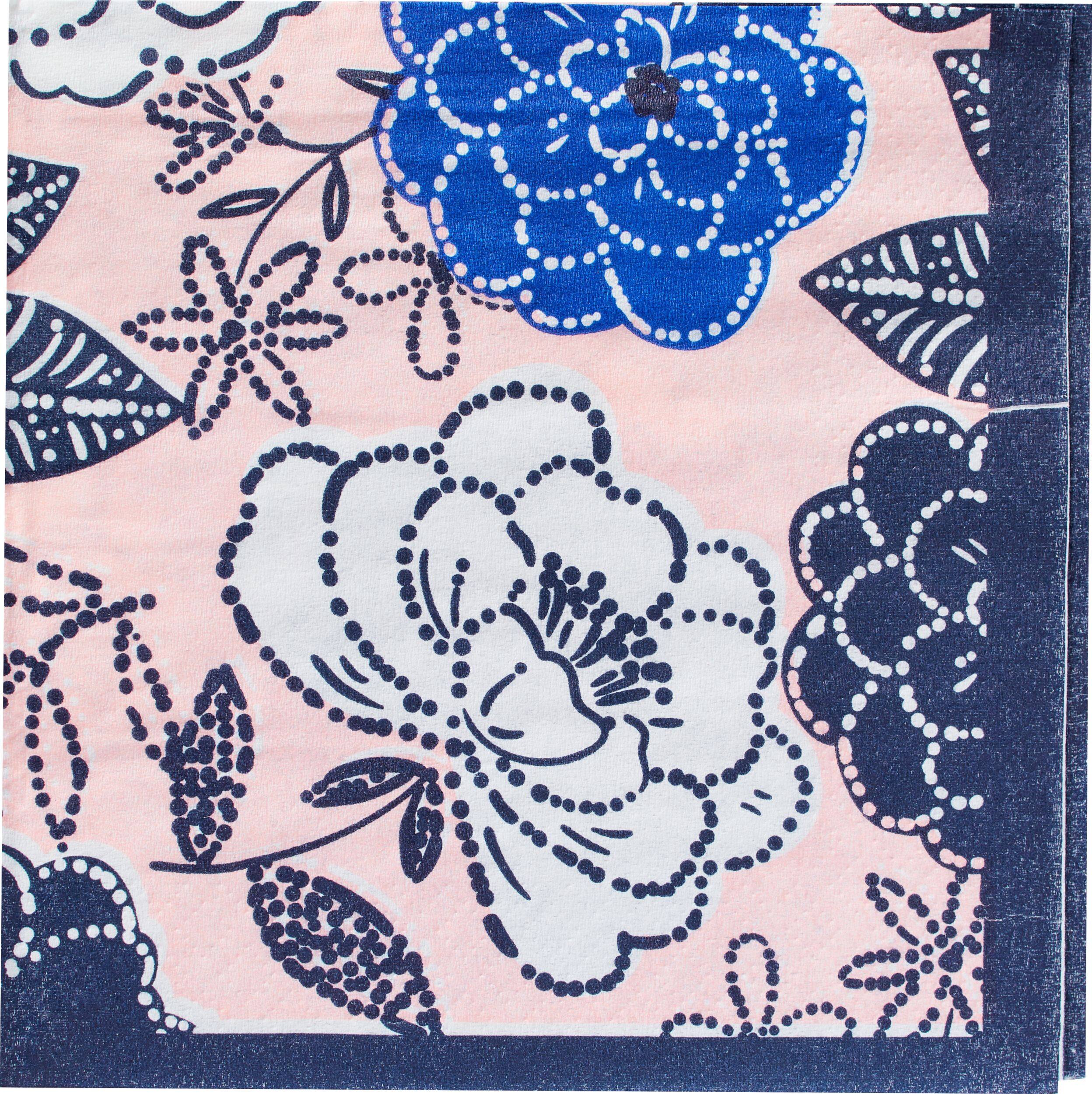 Floral 2-Ply Beverage Napkins, 16-pk Overhead_Flat