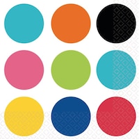 Serviettes pour boissons, motif à pois Front_Flat